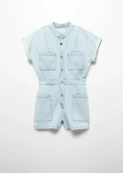 Combinaison En Jean Poches -New Trendy Shop 57072878 TC B