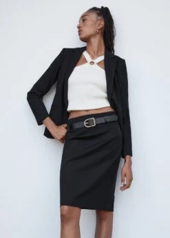 Jupe Crayon Fendue Maille Point De Rome 27 Jupe Crayon Fendue Maille Point De Rome -New Trendy Shop 57072885 99 D2