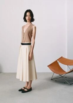 Jupe Midi à Pinces -New Trendy Shop 57073803 05 D6