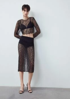 Jupe Midi Dentelle -New Trendy Shop 57073817 99 D7