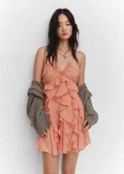 Robe Volants Lyocell -New Trendy Shop 57073819 25 D2