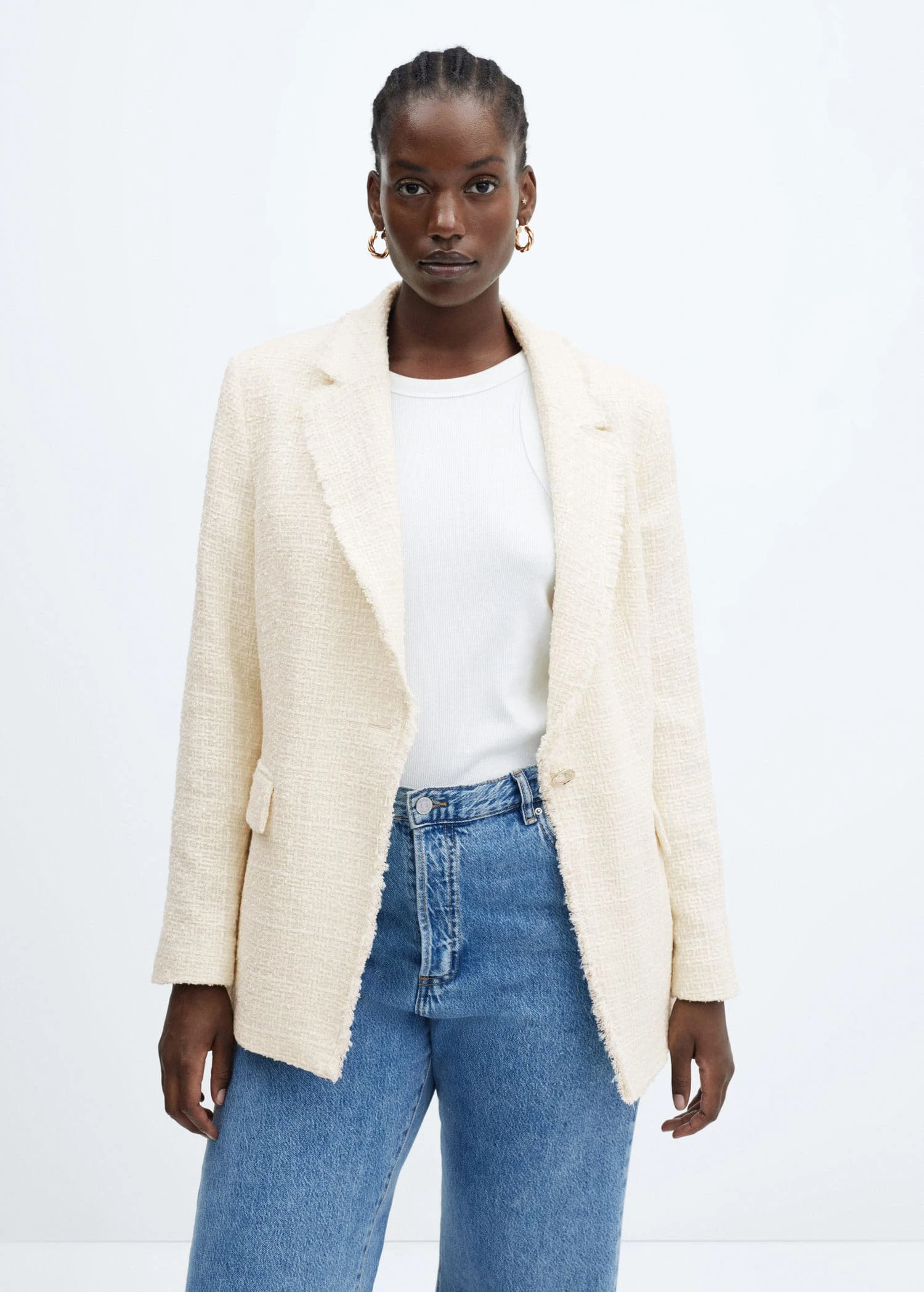 Veste Tweed Bouton Bijou 17 Veste Tweed Bouton Bijou – Image 17