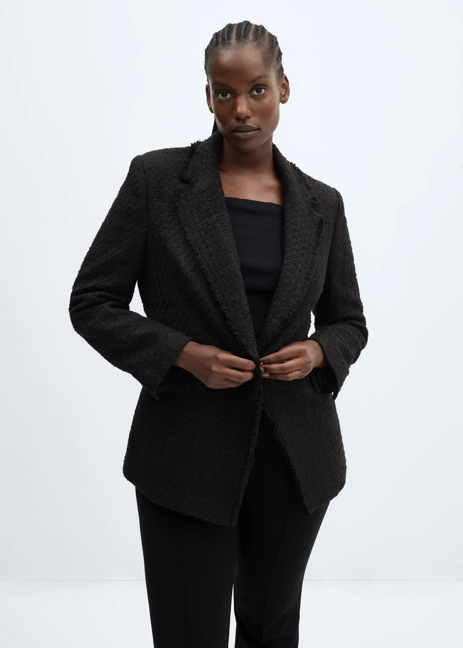 Veste Tweed Bouton Bijou 8 Veste Tweed Bouton Bijou – Image 8