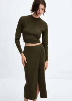 Jupe Portefeuille En Maille -New Trendy Shop 57075794 37 R