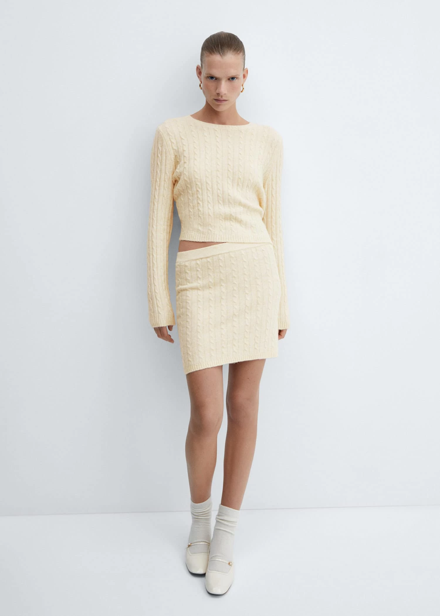 Minijupe Maille Torsadée 4 Minijupe Maille Torsadée – Image 4