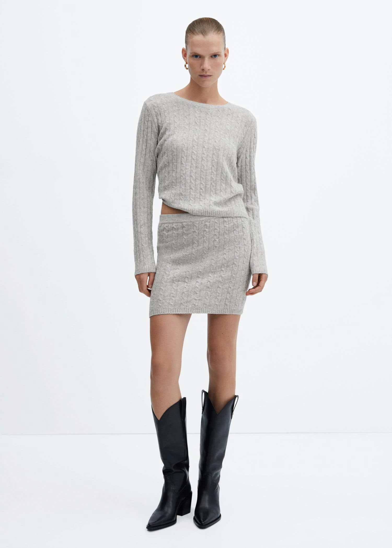 Minijupe Maille Torsadée 9 Minijupe Maille Torsadée – Image 9