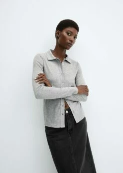 Chemise Maille Côtelée 25 Chemise Maille Côtelée -New Trendy Shop 57075809 92 D2