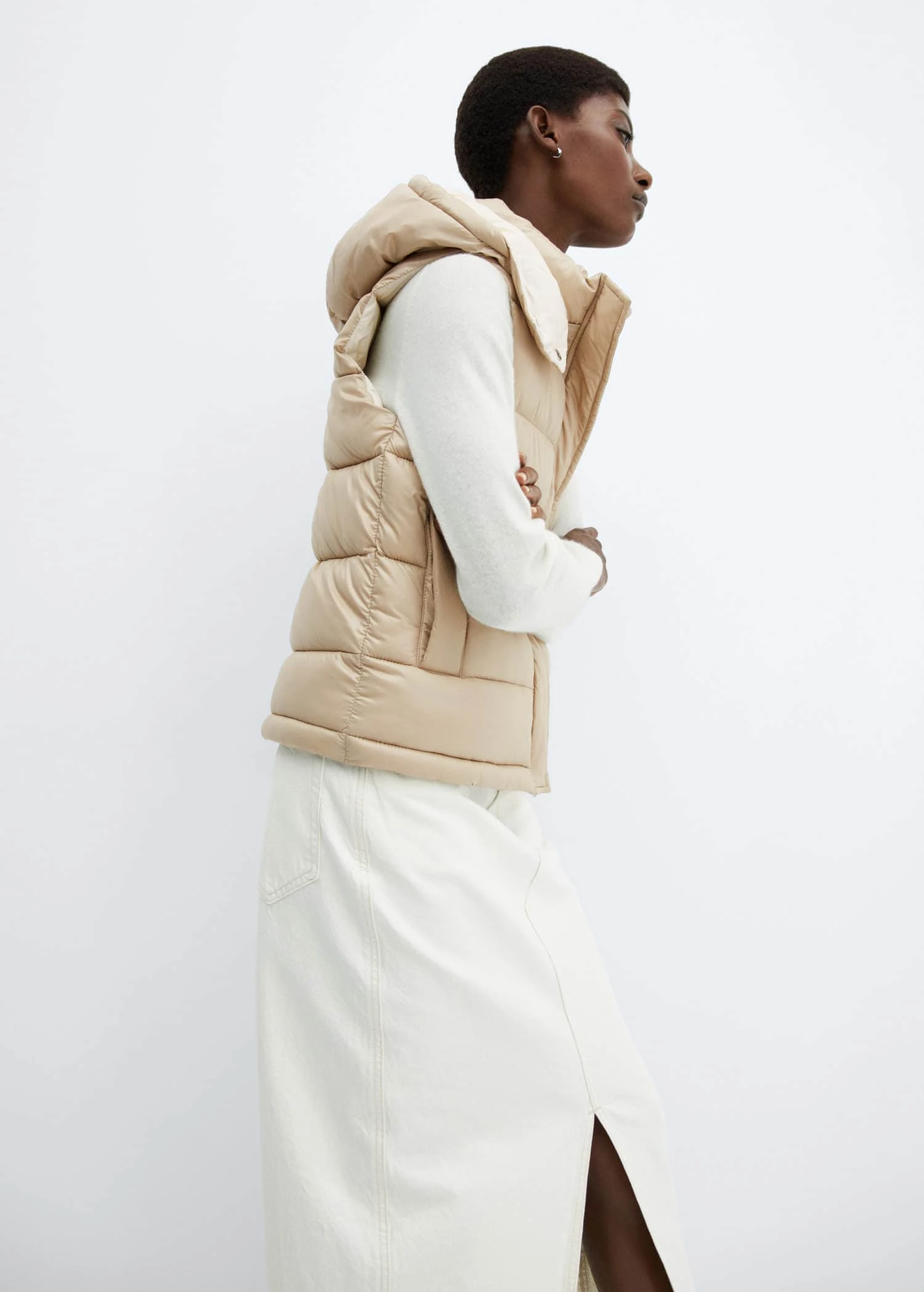 Gilet Matelassé Imperméable à Capuche 5 Gilet Matelassé Imperméable à Capuche – Image 5