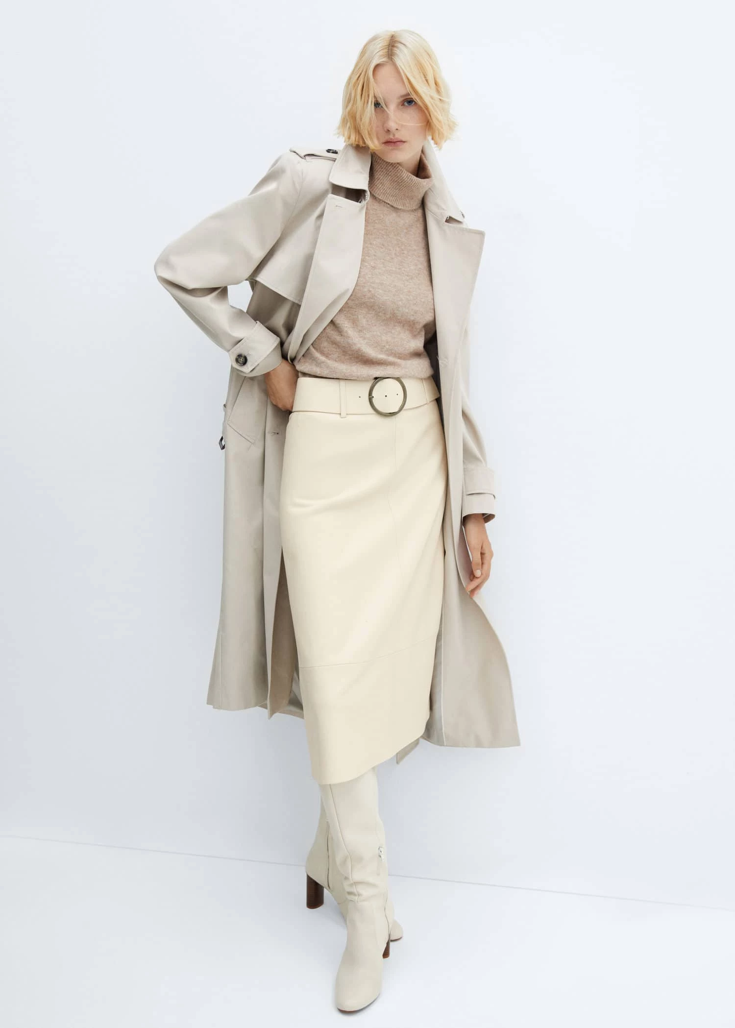 Jupe Midi Ceinture Similicuir 12 Jupe Midi Ceinture Similicuir – Image 12