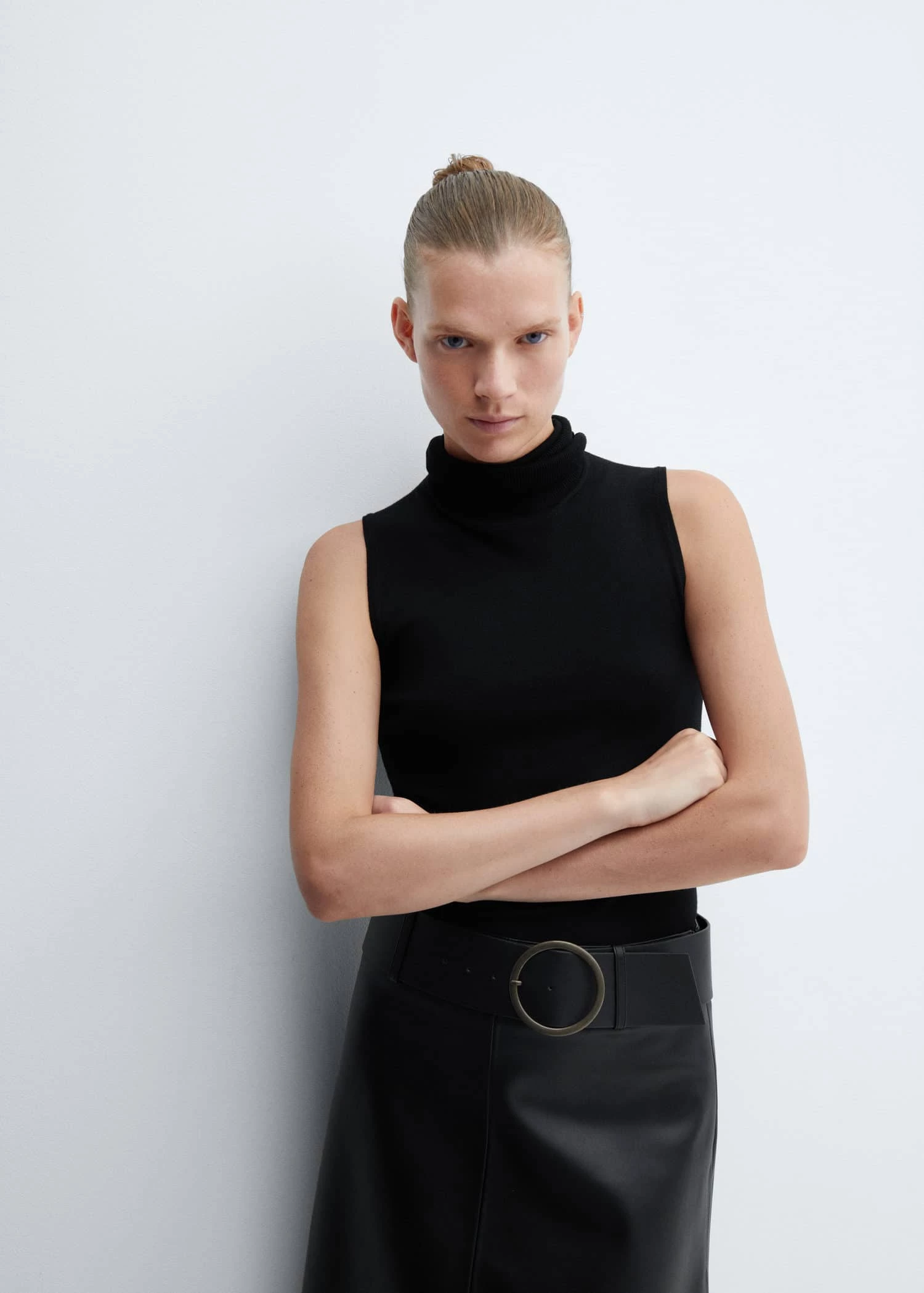 Jupe Midi Ceinture Similicuir 5 Jupe Midi Ceinture Similicuir – Image 5