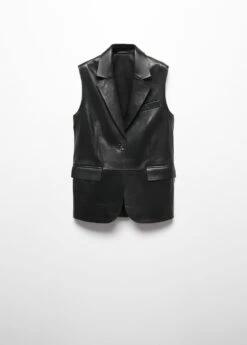 Gilet Long Cuir -New Trendy Shop 57075987 99 B