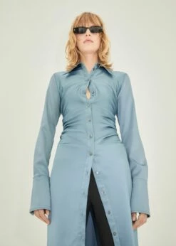 Robe Chemise Ajustée Satinée -New Trendy Shop 57076025 50