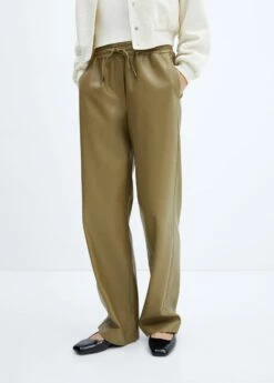 Pantalon Taille élastique Similicuir