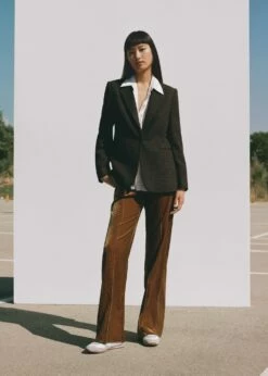 Pantalon Velours Coutures -New Trendy Shop 57077741 16 D6