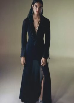 Robe Volants Manches Cloche -New Trendy Shop 57077759 99 D7