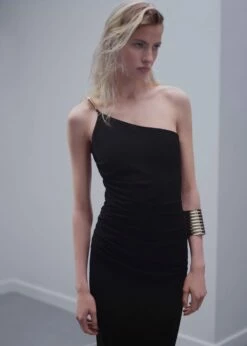 Robe Asymétrique Ornement Métallique