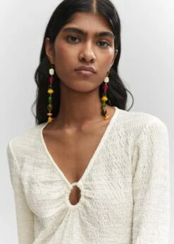 Robe Texturée Détail Anneau 10 Robe Texturée Détail Anneau -New Trendy Shop 57081174 05 D1