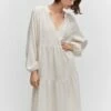 Robe Maxi Coton Col V