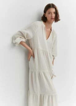 Robe Maxi Coton Col V 11 Robe Maxi Coton Col V -New Trendy Shop 57082878 05 D2