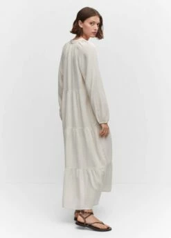 Robe Maxi Coton Col V 9 Robe Maxi Coton Col V -New Trendy Shop 57082878 05 R