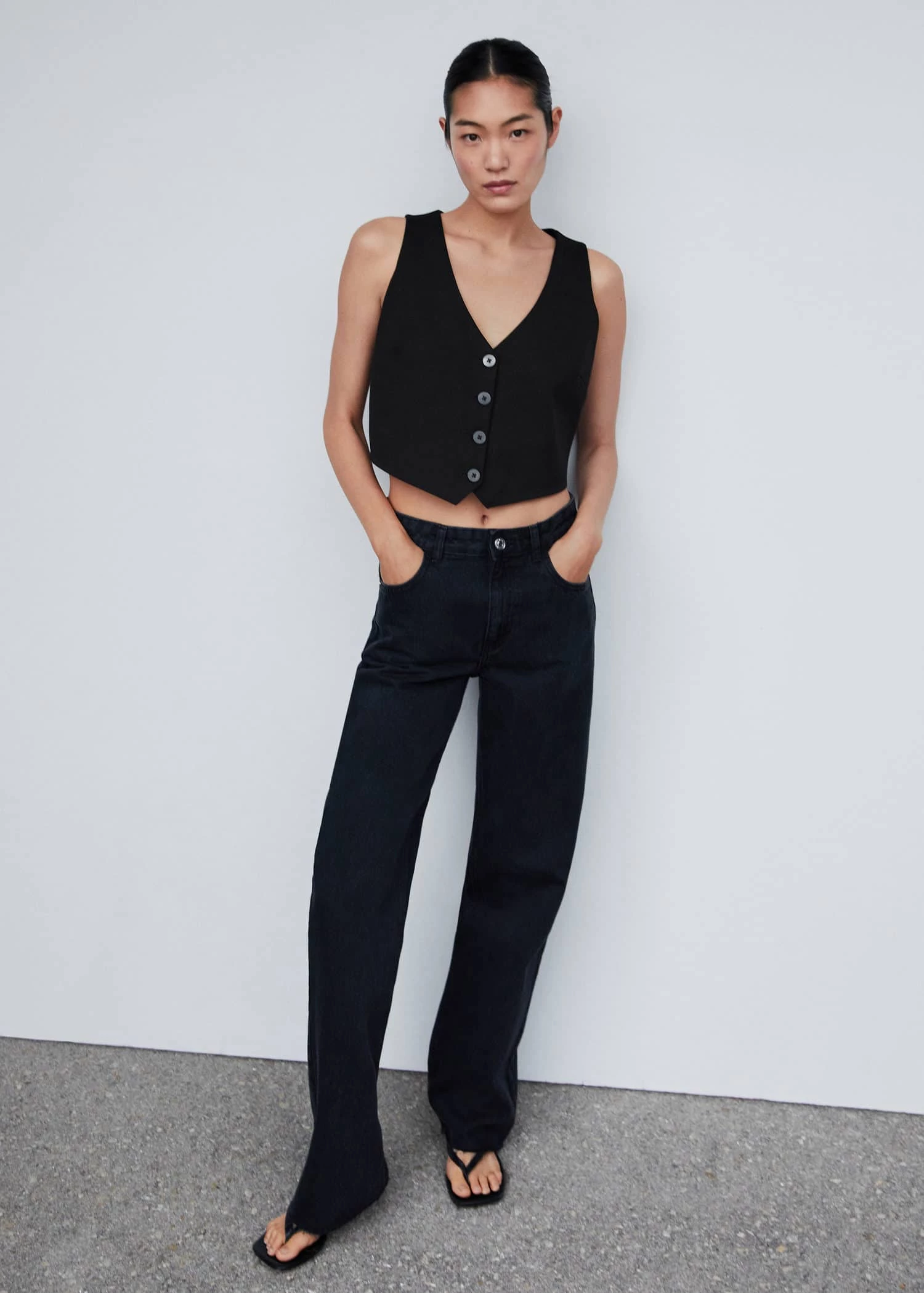 Gilet Crop Boutons 5 Gilet Crop Boutons – Image 5