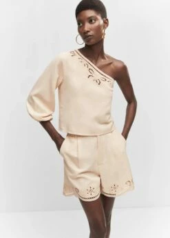 Short Détails Ajourés Broderies -New Trendy Shop 57084013 05 D1