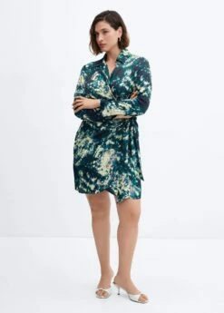 Robe Tie And Dye Détail Nœud -New Trendy Shop 57086024 43 D3