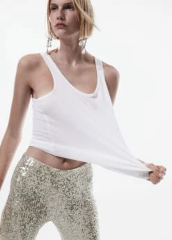 Pantalon élastique Sequins -New Trendy Shop 57087123 04 D1