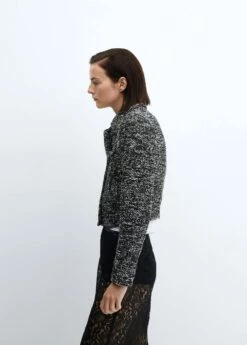 Veste Tweed Col Chemise -New Trendy Shop 57087125 99 D2