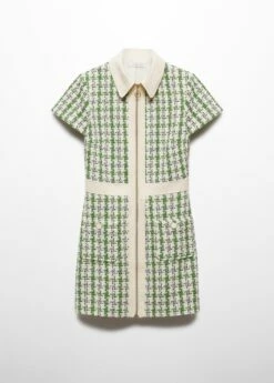 Robe Tweed Fermeture Éclair 15 Robe Tweed Fermeture Éclair -New Trendy Shop 57087715 43 B