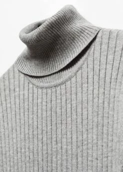 Robe Midi Maille Côtelée Col Montant -New Trendy Shop 57087730 91 D8