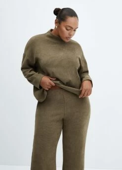 Pantalon Droit Maille -New Trendy Shop 57087741 95 D5