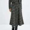 Jupe Midi Tweed