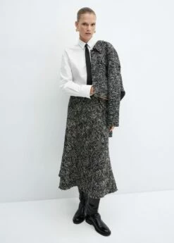 Jupe Midi Tweed -New Trendy Shop 57087751 99 D2