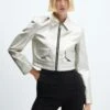 Veste Crop Foil