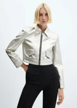 Veste Crop Foil