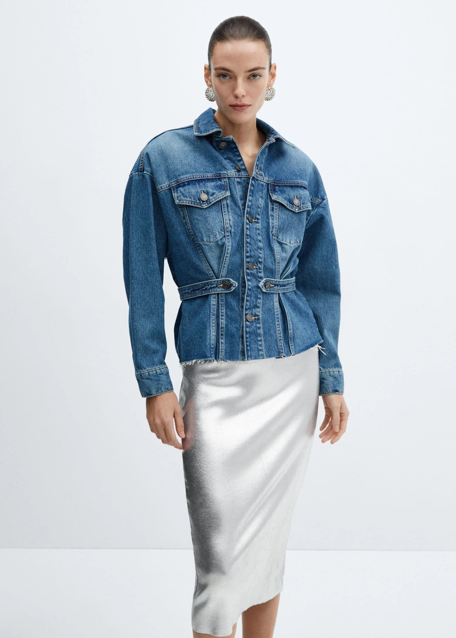 Jupe Midi Métallisée 4 Jupe Midi Métallisée – Image 4