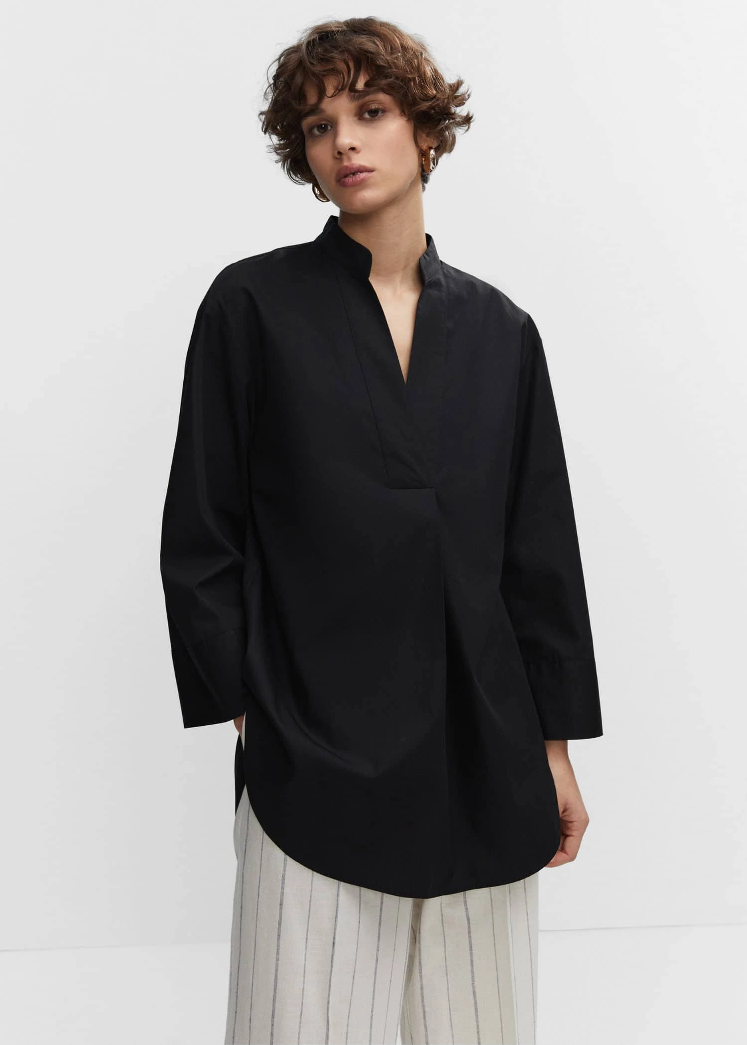 Blouse Oversize Col V 1 Blouse Oversize Col V