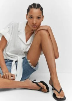 Chemise Lin Nœud 11 Chemise Lin Nœud -New Trendy Shop 57092891 01 D2