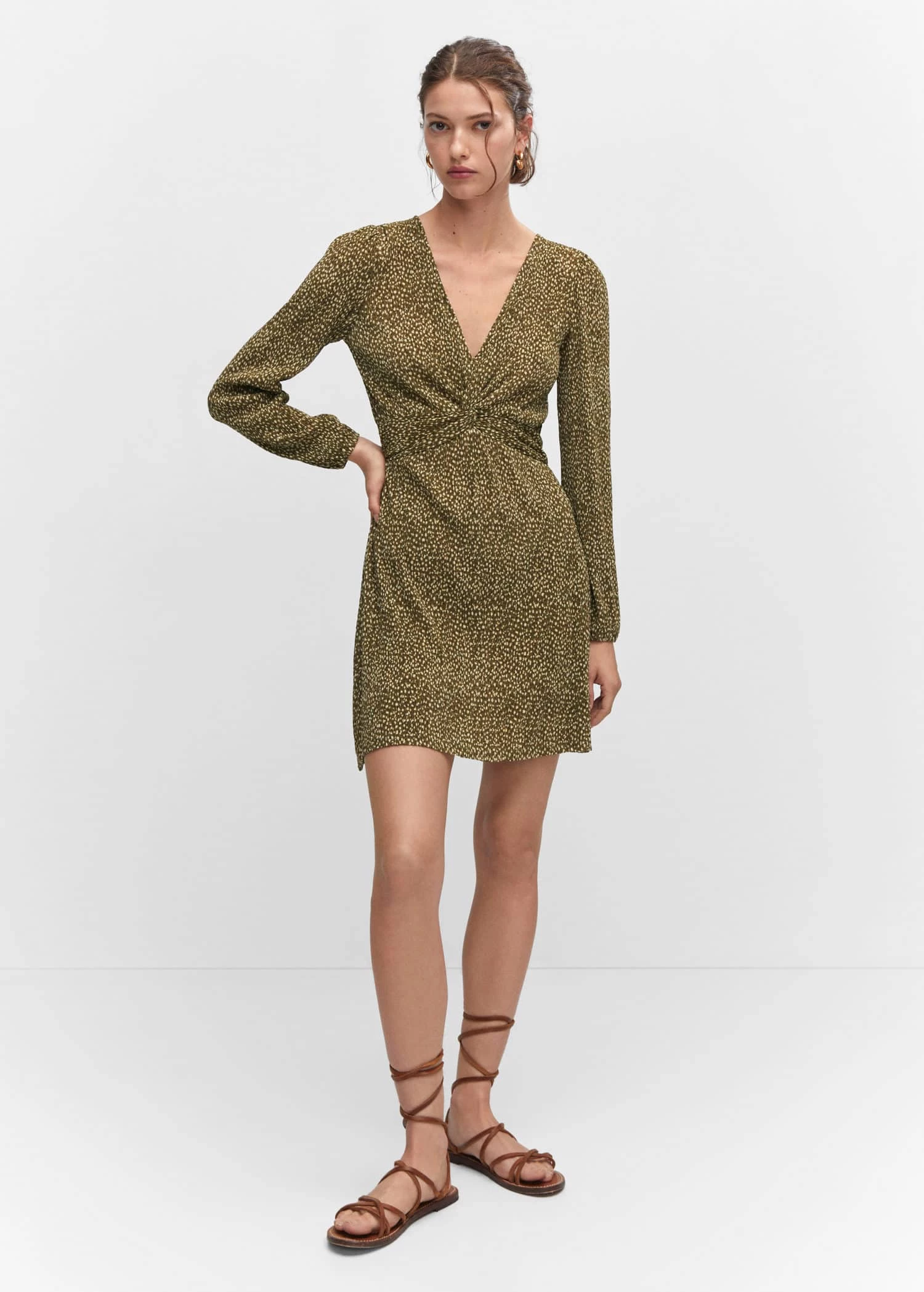 Robe Courte Imprimée Nœud 2 Robe Courte Imprimée Nœud – Image 2