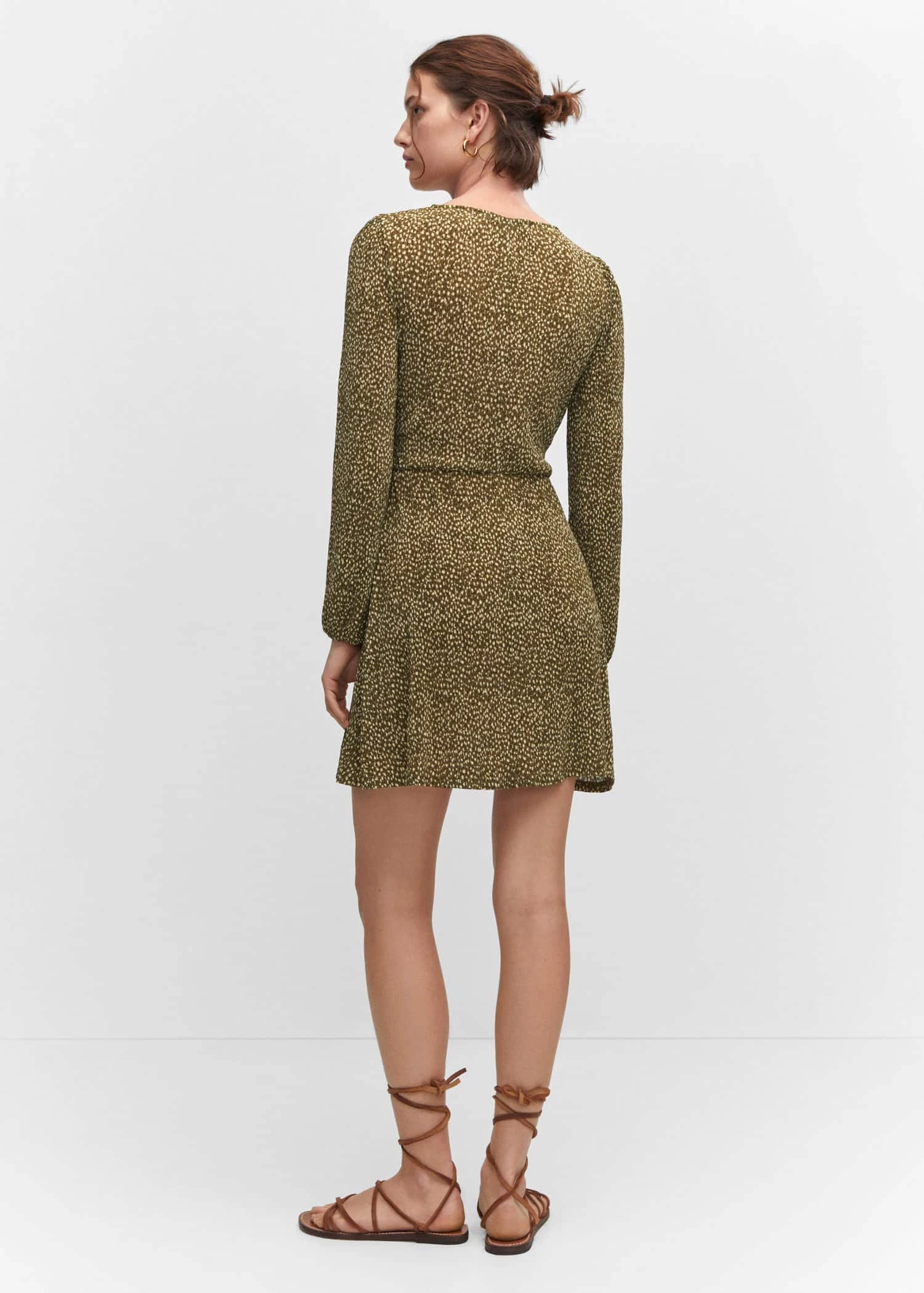 Robe Courte Imprimée Nœud 3 Robe Courte Imprimée Nœud – Image 3