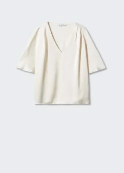 Blouse Satinée Manches Courtes 25 Blouse Satinée Manches Courtes -New Trendy Shop 57093811 05 B