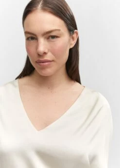 Blouse Satinée Manches Courtes 22 Blouse Satinée Manches Courtes -New Trendy Shop 57093811 05 D4