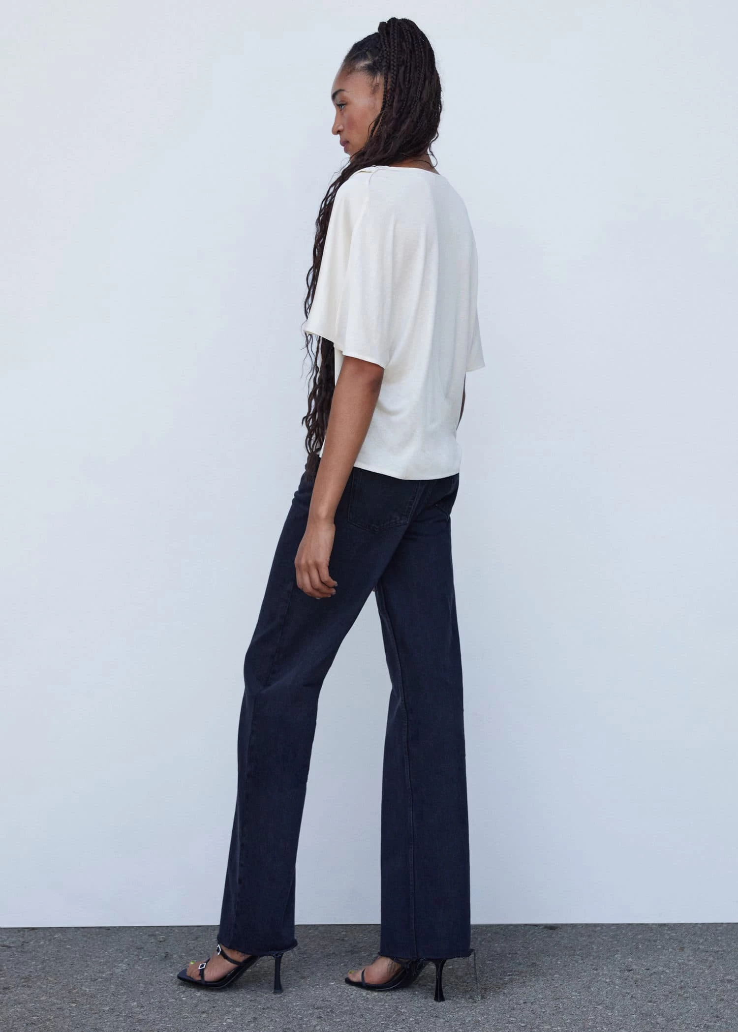 Blouse Satinée Manches Courtes 3 Blouse Satinée Manches Courtes – Image 3