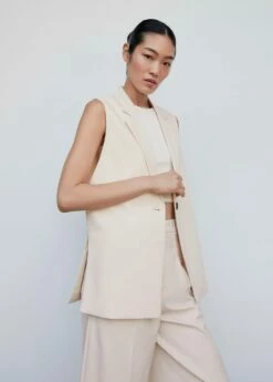 New Trendy Shop 15 Gilet Long Fentes