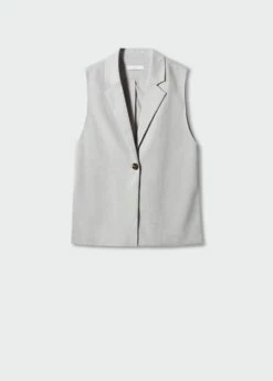 Gilet Long Fentes -New Trendy Shop 57094012 91 B