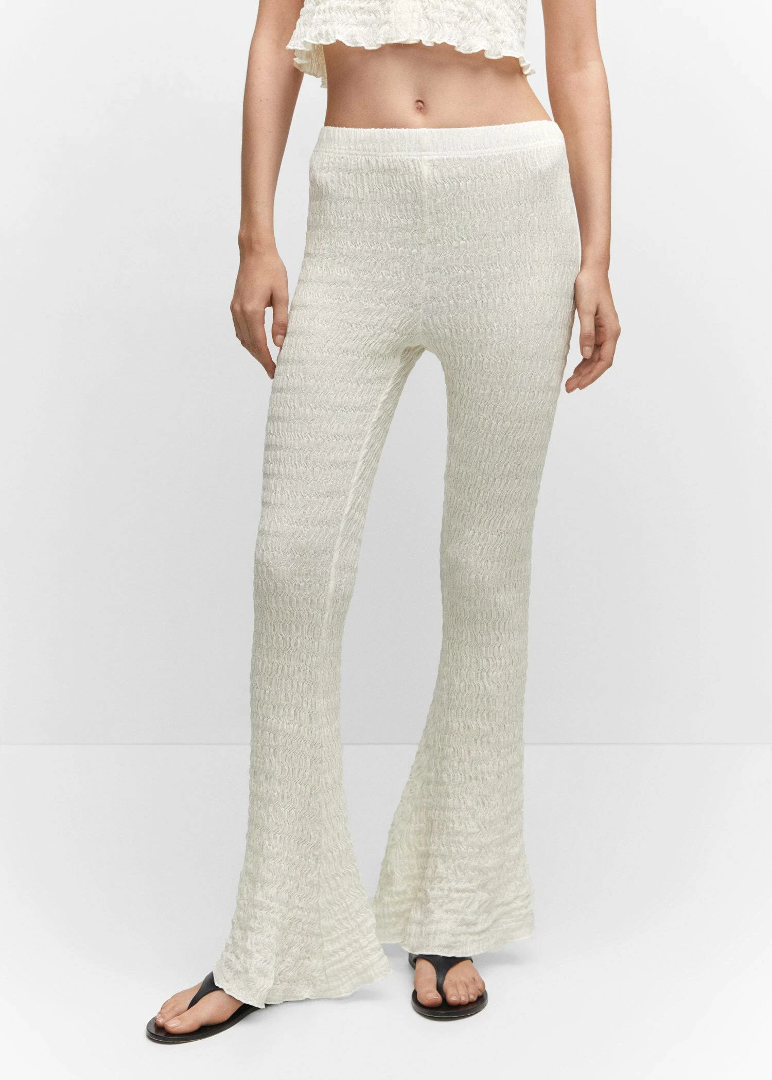 Pantalon évasé Texturé 4 Pantalon évasé Texturé – Image 4