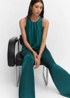 Top Satiné Détail Pinces -New Trendy Shop 57095137 59 D2