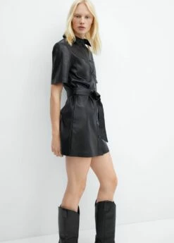 Robe Chemisier Similicuir -New Trendy Shop 57095138 99 D2