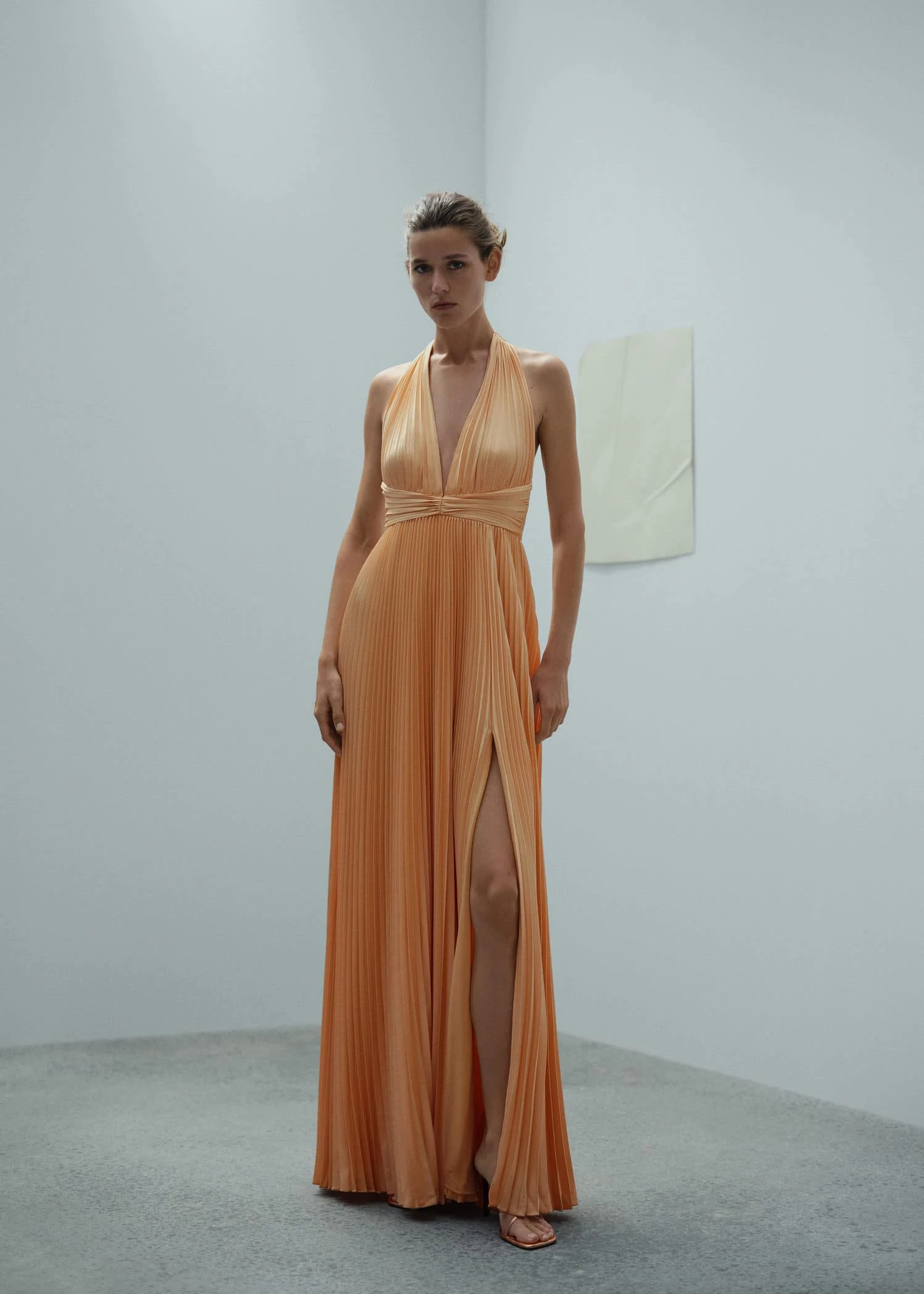 Robe Plissée Détail Nœud 12 Robe Plissée Détail Nœud – Image 12